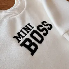 Moletom infantil casaco e calça para bebê  - BORDADO MINI BOSS