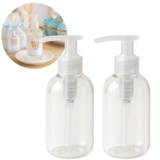 Kit 30 Frascos Pet 100ml Com Válvula Pump Sabonete , Creme , Álcool em Gel