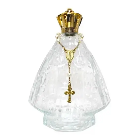Frasco de Vidro Santinha Nossa Senhora 120ml + Mini Terço