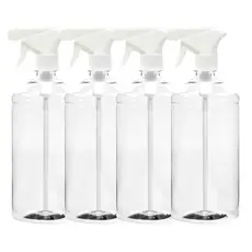 4 Frascos Pet Borrifador Spray 1000ml Cilíndrico Gatilho Pulverizador
