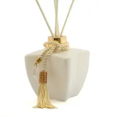 01 Frasco de Vidro Estrela Branco 280ml Super Luxo P/ Aromatizador Difusor de + Varetas e Enfeite