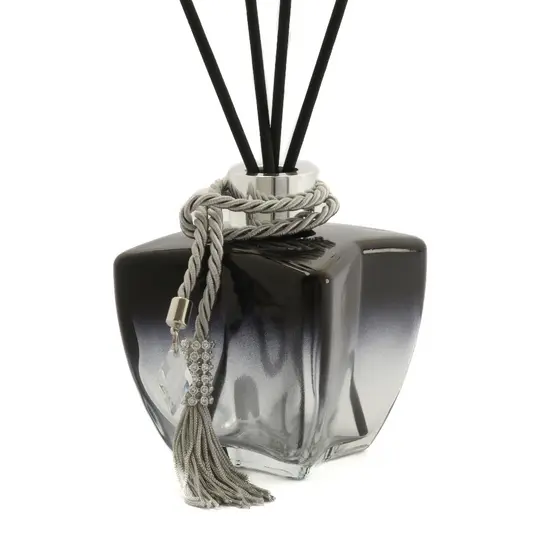 01 Frasco de Vidro Estrela Degrade Preto Azulado 280ml Super Luxo P/ Aromatizador Difusor de + Varetas e Enfeite