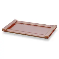 Bandeja Decorativa Espelhada Vidro 20x11 Moderna - Cores