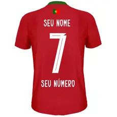 Camisa Atividade Esportes Personalizada Nome e Número Times da Copa Torcedor Infantil