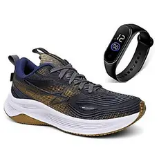 Tênis Masculino Soft  Esportivo Academia Corrida Caminhada Fit Trabalho Casual Leve Macio + Relógio
