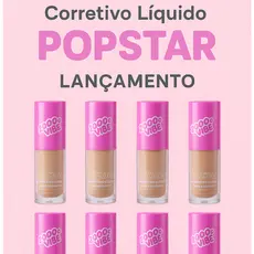 Ruby Rose Corretivo Líquido Catwalk Popstar–Alta Cobertura, Neutraliza e Camufla Manchas 2000 Vibes G1/G2 NOVO 2025