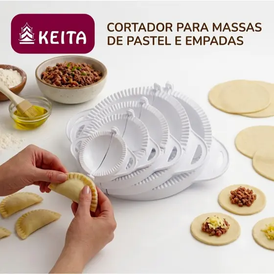 Kit 5 Formas De Pastel Fogazza Risole Conjunto Keita Salgados