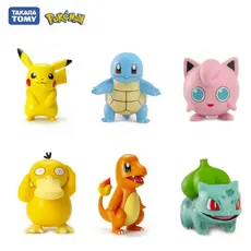 Action Figure Pokémon Kit com 6 Peças Bonecos Colecionáveis PVC Anime Pikachu  Charmander