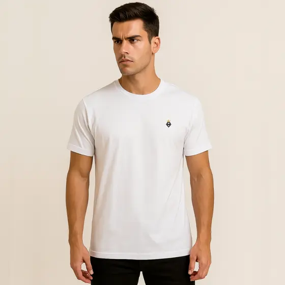 Camiseta Masculina Algodão Básica 30.1 Lisa Original Heyju