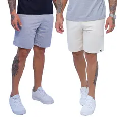 Kit 2 Bermudas de Moletom Shorts Academia Treino Masculino Leve Confortável