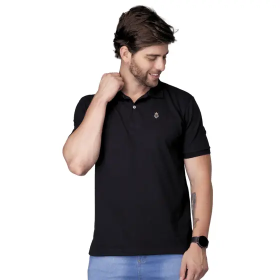 Camisa Gola Polo Masculina Piquet Premium Original Casual Algodão