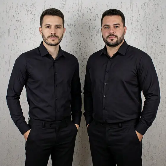 Camisa Social Lisa Masculina Manga Longa Slim Plus Size