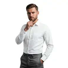 Camisa Social Masculina Manga Longa Camisa Masculina Social Tecido Não Amassa Camiseta Social Com Bolso