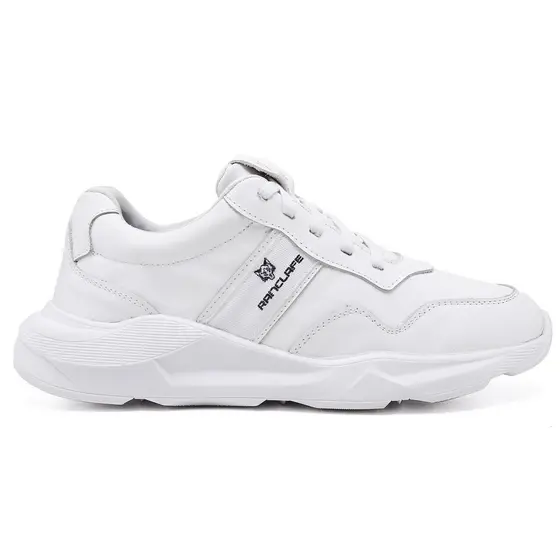 TÊNIS MASCULINO CANO CURTO EM COURO CONFORTÁVEL BRANCO