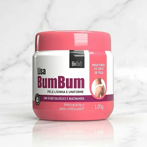 Creme para O Bumbum Bio Soft - pele lisinha Sem Manchas e Foliculite 120g - Hidratante Renovador