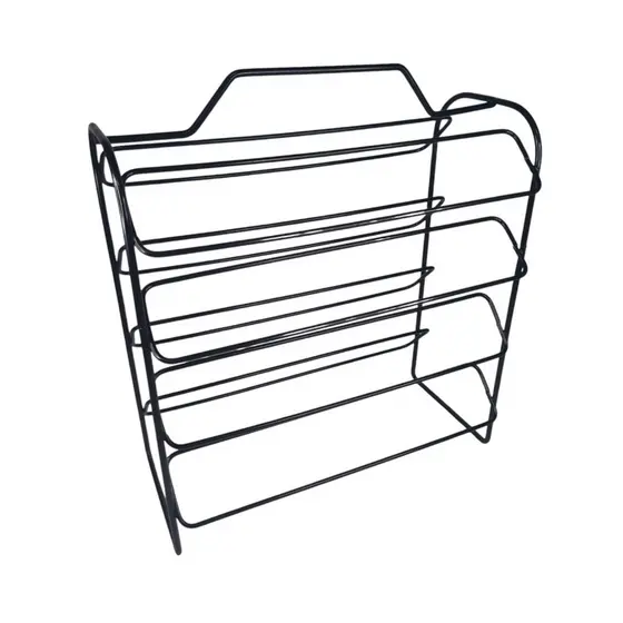 Suporte Porta 40 Capsulas 3 Corações Organizador Aramado Preto