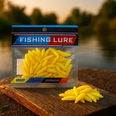 Isca Artificial em Silicone Soft Larvas Bichinho para Pesca de Tilápia Lambari Piau Pescaria