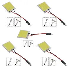 Kit 5x Placa Super Led Cob Carro 12v 10w T10 Torpedo Atacado