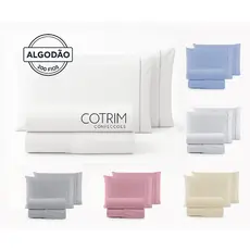 Jogo de Cama Queen 4 Peças Percal 100% Algodão Com Ponto Palito 200 Fios - LENÇOL SOLTEIRO - LENCOL CASAL - LENÇOL QUEEN