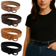 Cinto Feminino Casual Elegante Moda Fino Cintura Alta