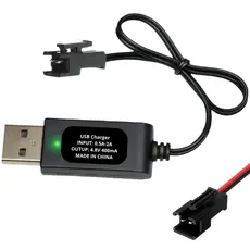 Cabo Carregador USB para Bateria 3.7V / 4.8V / 6V Carro Barco Drone RC Brinquedos Conector SM / JST