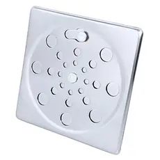 Tampa P/ Ralo Grelha Quadrado Anti-Inseto Anti-Odor Banheiro Lavabo Chão 10cm Inox Função Abre/ Fecha