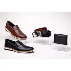 Kit 2 Sapato Casual Mocassim Oxford Masculino Cinto Carteira Sapatenis Confortável Casamento Festa Loafer Derby Elegante