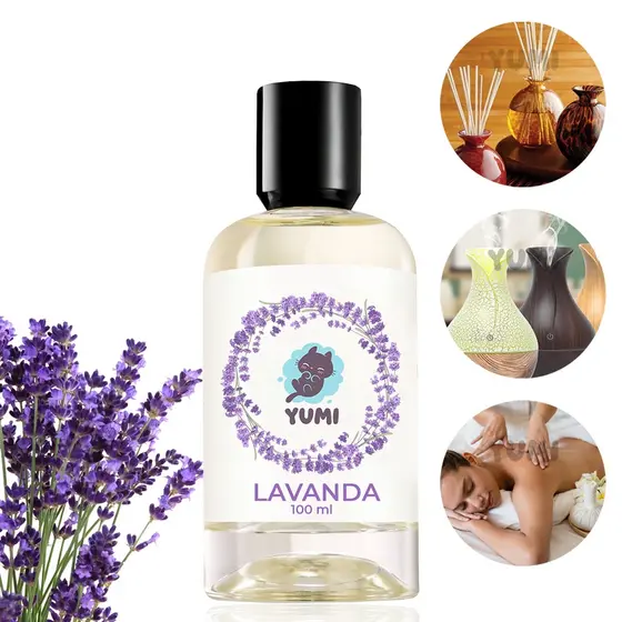 Kit 5 Essência Concentrada 100ml Aromatizante Umidificador Lavanda Bamboo Eucalipto