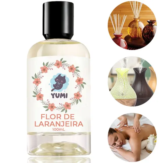 Essência Concentrada 100ml Flor De Laranjeira  Aromatizador Umidificador Elétrico Hidrossolúvel Forte