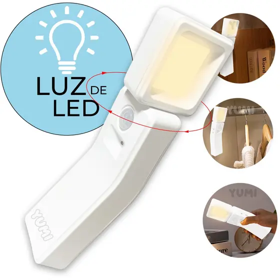 Lâmpada Luminária de Led Com Sensor de de Presença Movimentos Gira Ajuste 360º Branco Quente