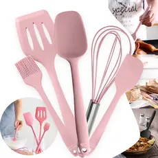 Utensílios De Cozinha De Silicone Premium Preto Black, Rosa ou Verde Livre de BPA Atóxico