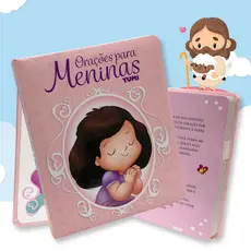 Livro Infantil Orações Para Meninas Bíblia Rosa Infantil Capa Dura Premium