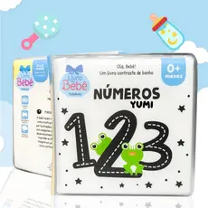Livro De Banho Para Bebês Contrastes Fofos Interativo Números Montessori