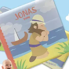 Livro Infantil de Banho Para Bebês Sensorial Jonas - Bíblicos de Banho