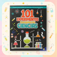 Livro Infantil Educativo 101 Experimentos E Projetos De Ciências | Aprendizado Divertido E Interativo