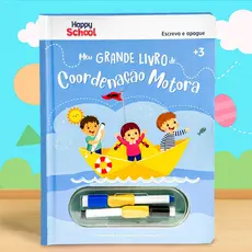 Livro Infantil Caligrafia Meu Grande Livro de Coordenação Motora | Caneta Apagável Ergonómica  - Edição Grande