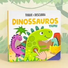 Livro Infantil Bebê - Toque E Sinta Dinossauros Livro Sensorial Texturas Capa Dura Colecionável
