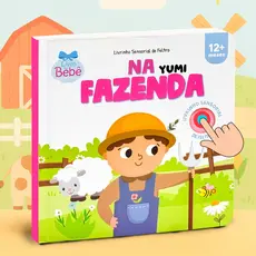 Livro Sensorial Toque e Sinta Na Fazenda - Para Bebê 0-1 Ano Texturas Macias de Feltro Capa Dura