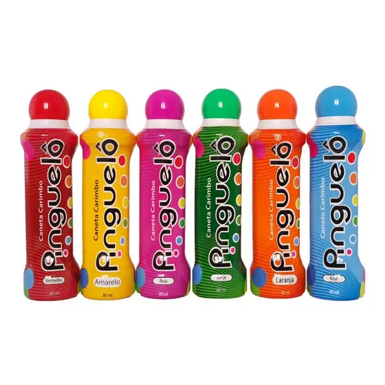 Kit 6 Canetas Carimbo Pinguelô Grande 80ml