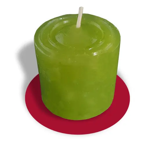 Vela Aromática Pequena De Erva Doce Na Cor Verde - Perfumada