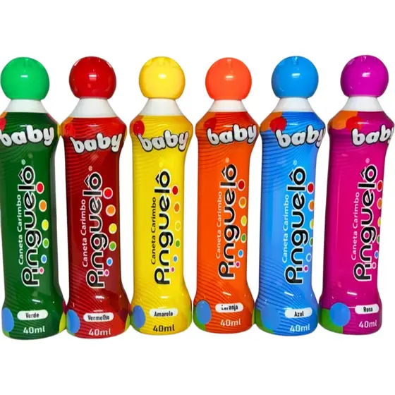 Kit 6 Canetas Carimbo Pinguelo Baby 40ml Frete Gratis.