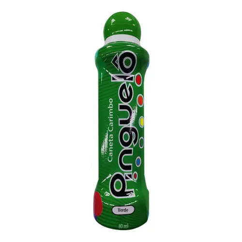 Marcador De Bingo Caneta Carimbo Grande Pinguelô 80ml Verde