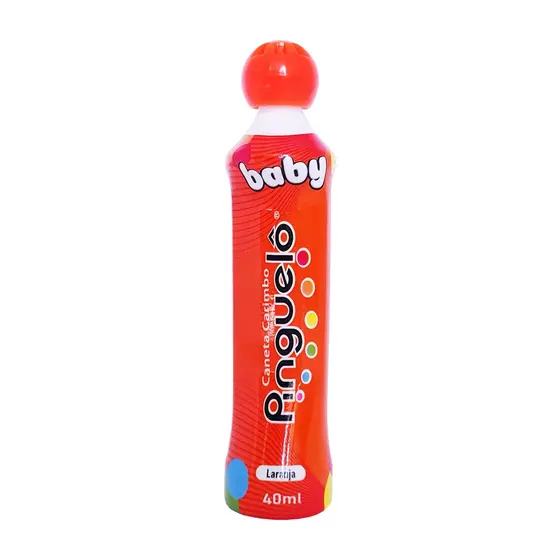 Marcador De Bingo Baby Caneta Carimbo Pinguelô 40ml Laranja