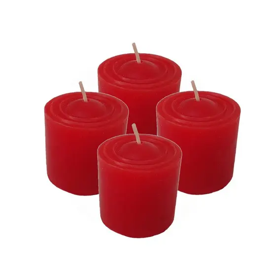 Kit 4 Velas Perfumadas Com Aroma De Pitanga - Cor Vermelha