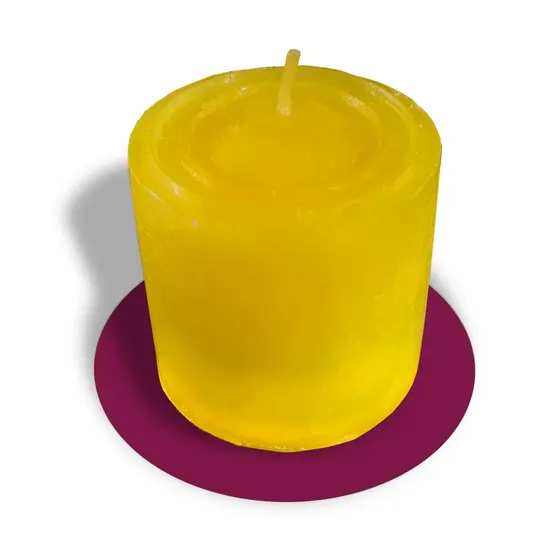 Vela Decorativa Aromática De Citronela Cor Amarela - Repelente