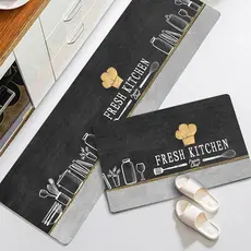 Kit Tapete Jogo Passadeira Cozinha Belga Antiderrapante 2 Pç Promoção