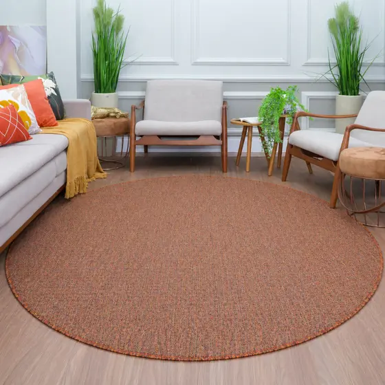 Tapete Sisal Redondo 200x200 Sala Moderna Elegante Antiderrapante Tapete Grande Resistente Clean Sofisticado Durável