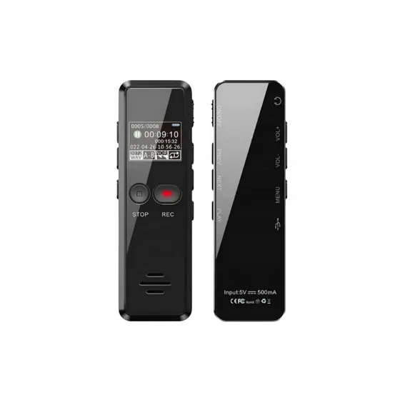 Mini Gravador de Voz Digital Espião Para Jornalistas Músicos Micro Escuta Ativação por Voz V90