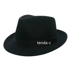 Chapéu Fedora Clássico Feltro Lã Aba Curta Pronto Entrega