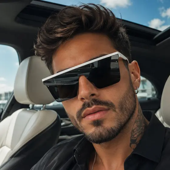Oculos grande espelhado oversized unissex espelhado cores lindas moda praia viagem reforçado